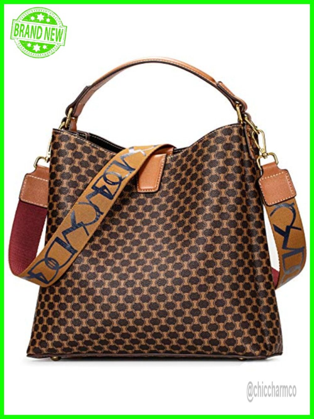 PU Leather Satchel Handbag Vintage Top Handle Tote Purse